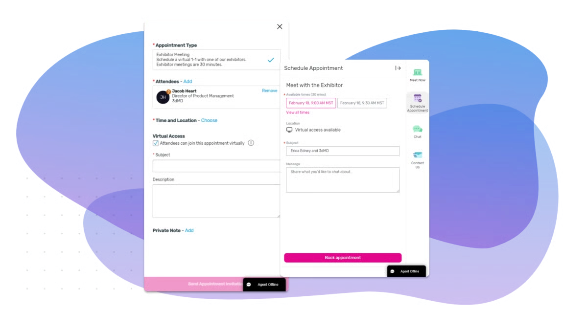 schedule appointment on cvent