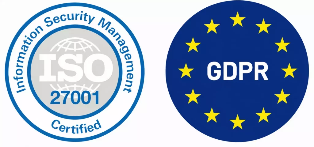 ISO 27001 certified and GDPR compliant