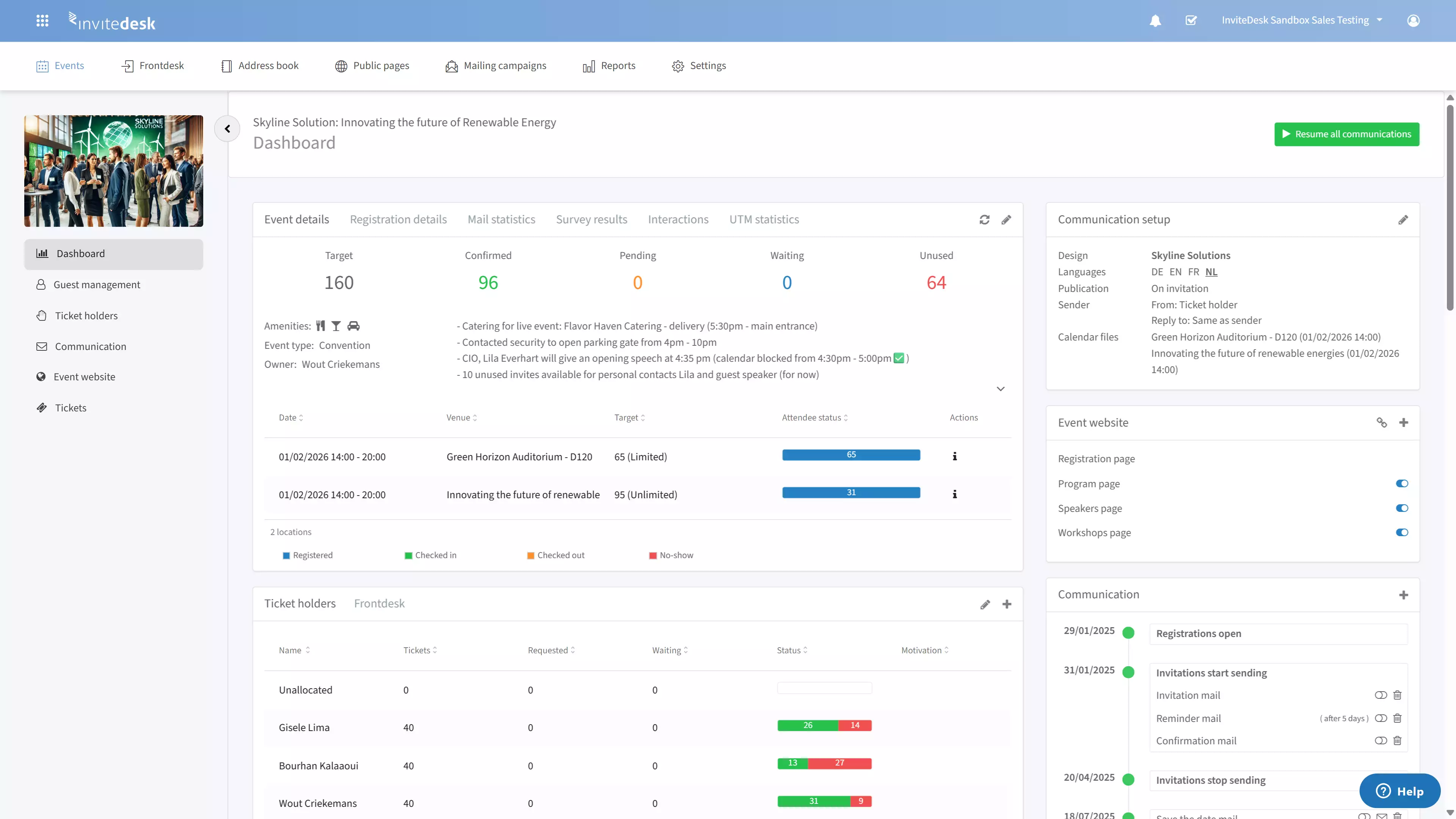 InviteDesk - UI update 