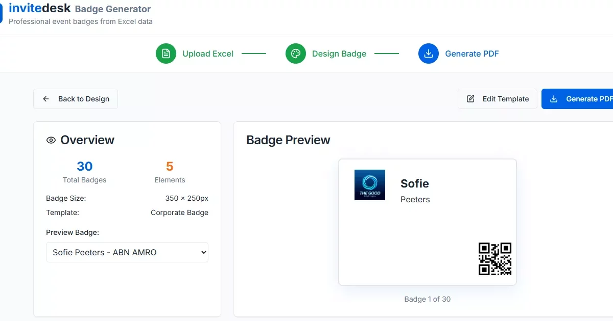 Event Badge Generator