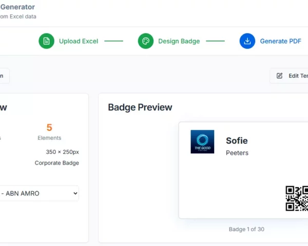 Event Badge Generator