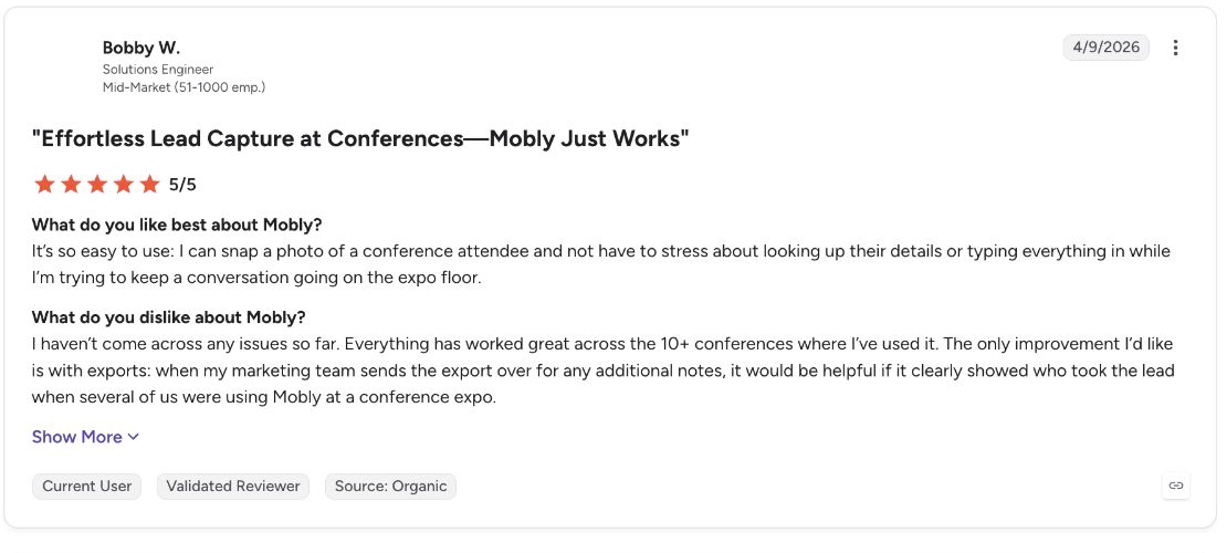 Bobby W., a solutions engineer