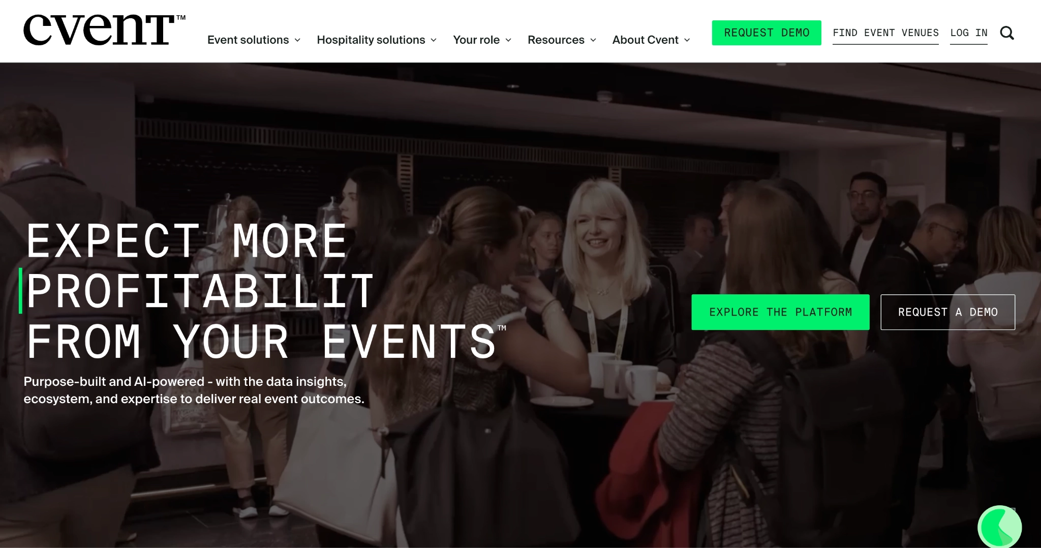 Cvent homepage
