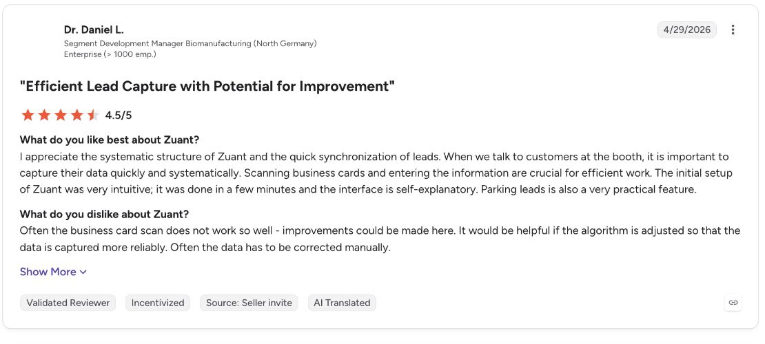 Dr Daniel L. liked Zuant’s systematic collection and synchronisation