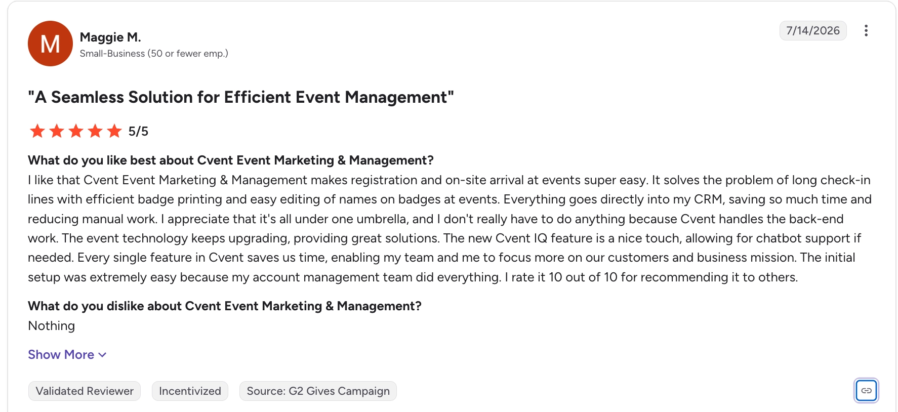 Seamless solution for efficient event management