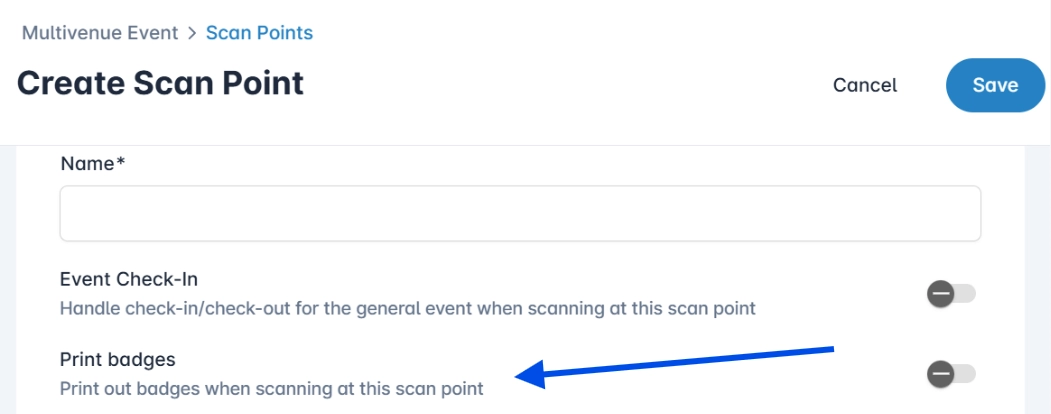 create scan point