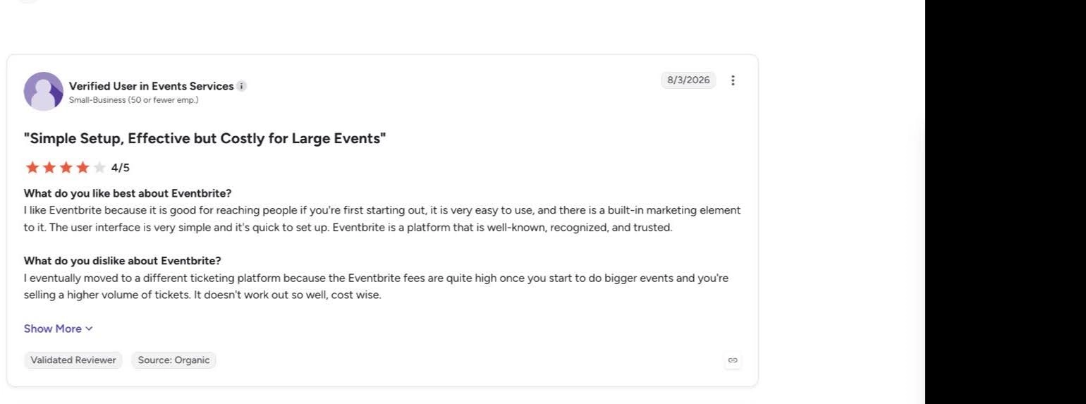 review events services