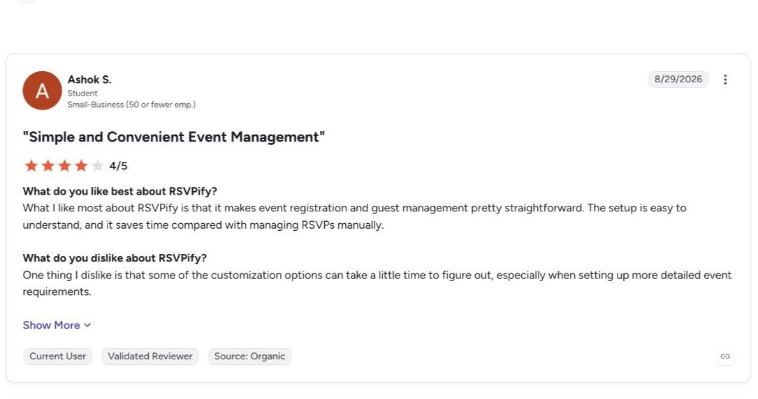 simple and convenient event management