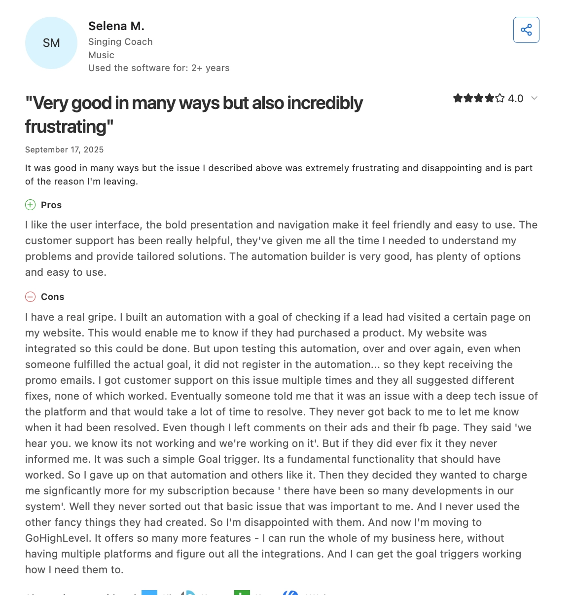 selena M. review 