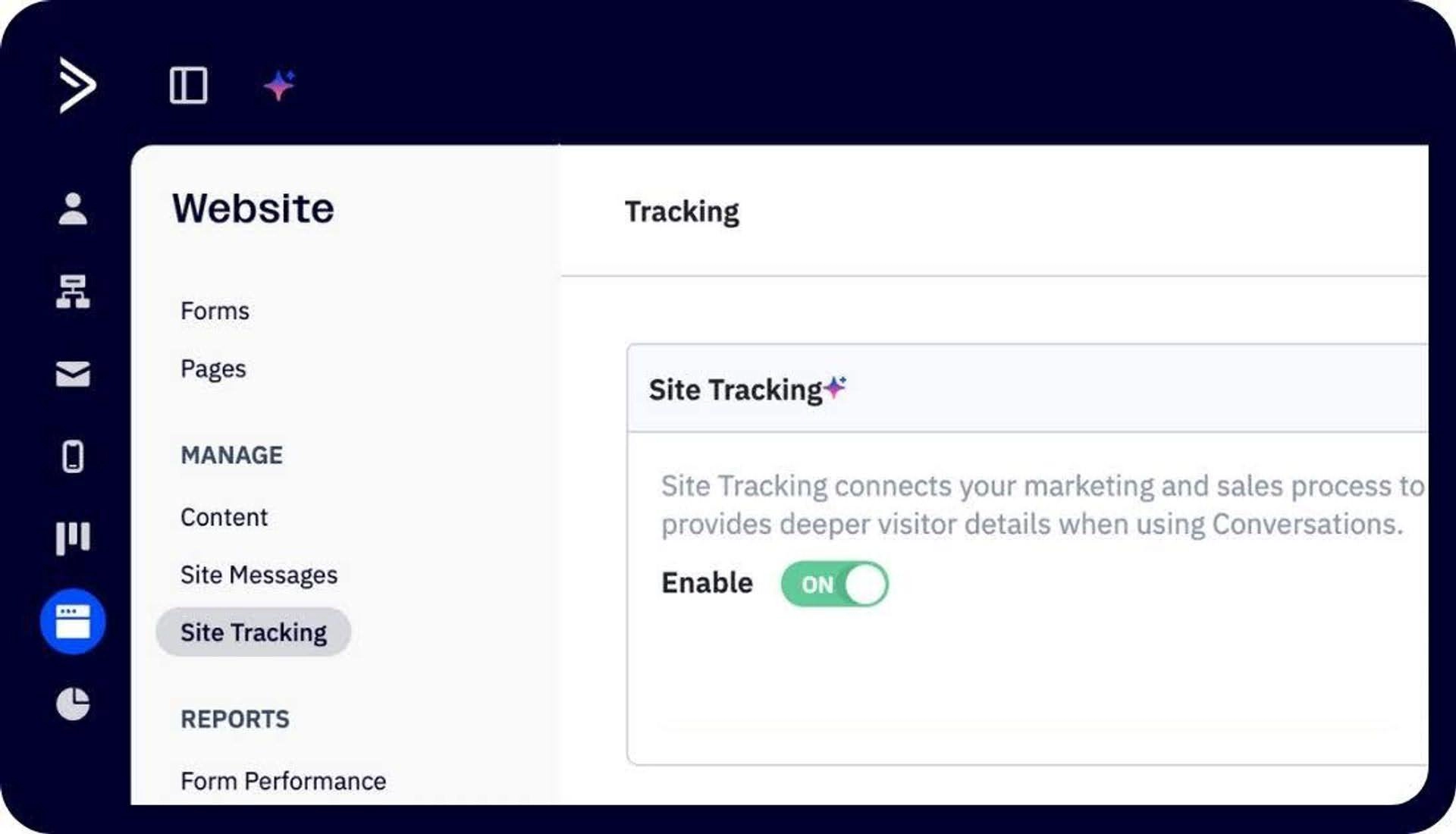 site tracking